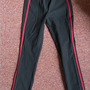rag & bone Black Joggers with Bold Red Accents